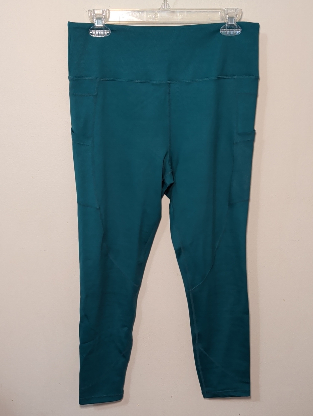 Zyia Emerald Green Light n Tight Pocket Leggings Hi-Rise Gym Women's Size 12
